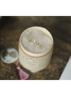 巴黎歌剧院法式淡水珍珠雕花锆石戒指女镀金细开口指环ins简约