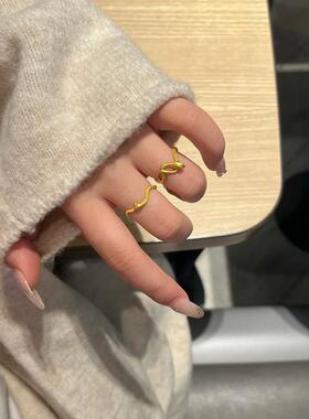 招财进宝呈祥复古生肖蛇本命戒指