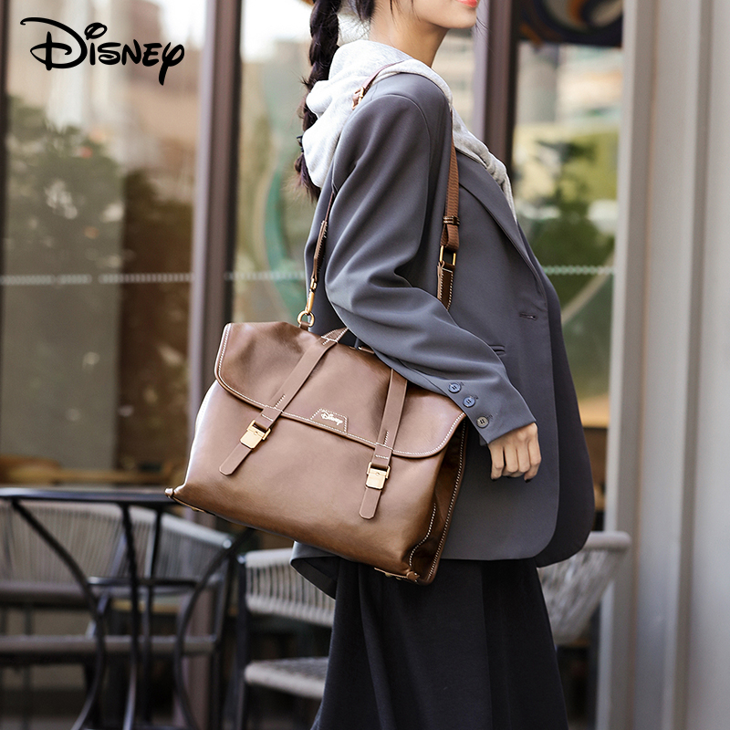 迪士尼包包女式2025新款双肩包轻奢小众高级感女款手提背包公文包 - 图2
