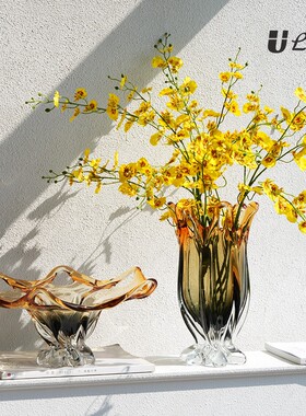 琉璃花瓶摆件客厅餐桌玄关插花