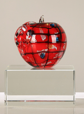 艺术琉璃苹果轻奢摆件现代简约