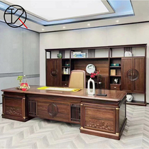 New Chinese Solid Wood Large Bandae High-end Atmosphere Desk Boss Table Modern Chinese Ukim Wood Office Furniture
