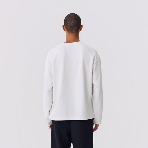 OCTOBEE LAB棉中贵族匹马棉COOLMAX速干抗菌短宽基础款长袖T恤男 - 图1