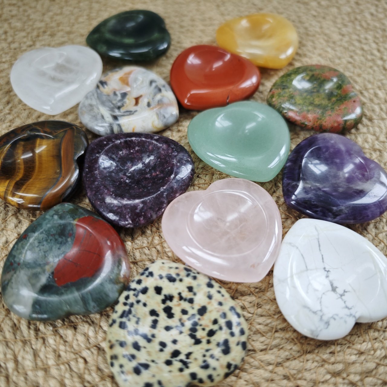 天然水晶爱心解忧拇指石 七彩口袋石忘忧石放松冥想水晶解压石,淘宝优惠券,粉丝福利购,淘宝优惠卷