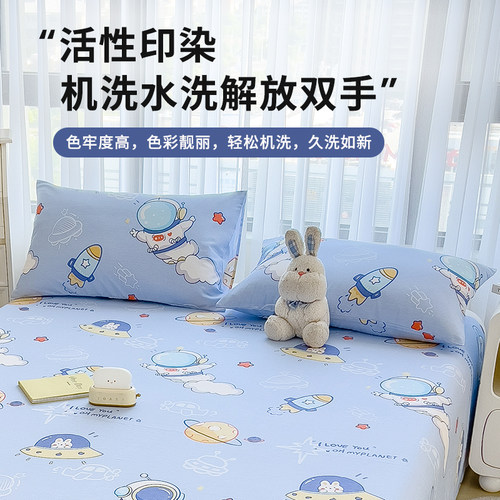 卡通枕套一对装纯棉枕头内胆罩48x74cm单人全棉枕芯套学生枕罩2只 - 图2