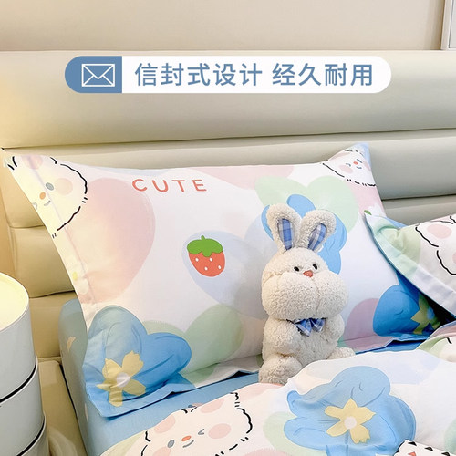 全棉枕套一对装48x74cm单人枕头内胆罩纯棉枕芯套加厚大号枕罩2只-图3