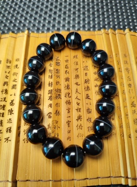 一线药师手串，天然玛瑙天然一线药师手串，12毫米珠，特价精品