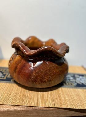 特价瑕疵款花梨木聚宝盆福袋招财纳福收纳罐罐元宝