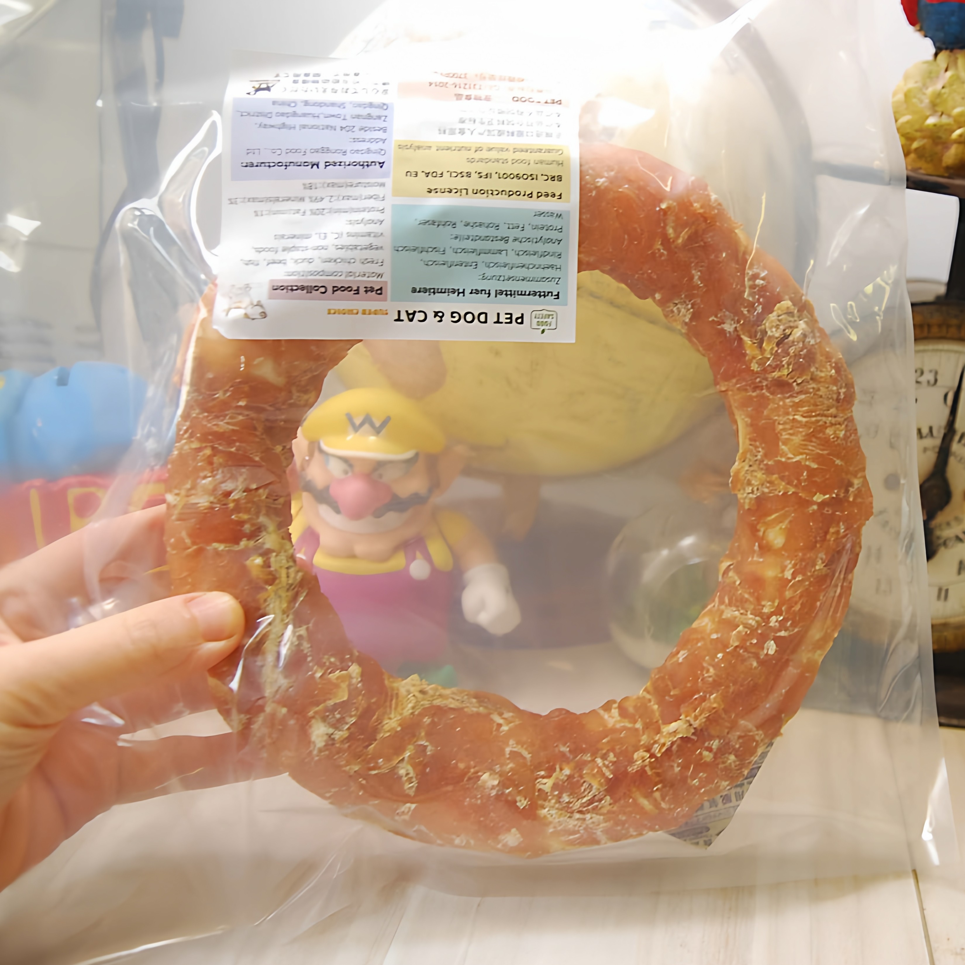 大型巨型犬 工厂特价给的项圈式鸭肉鸡肉绕牛皮甜甜圈超大单支,淘宝优惠券,粉丝福利购,淘宝优惠卷