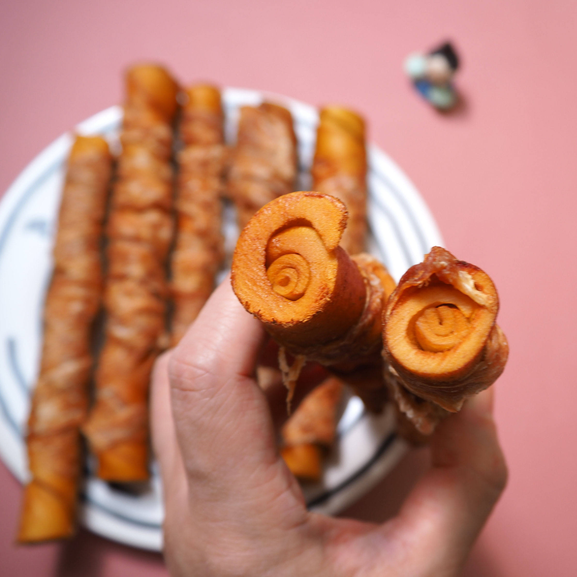 纯鸡胸缠绕才3.2一支! 纯鸡胸绕烟熏猪皮卷棒7支装约350g中大型犬,淘宝优惠券,粉丝福利购,淘宝优惠卷