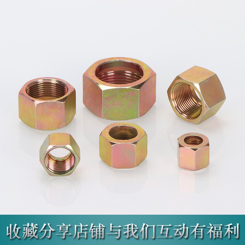 高压油管内丝螺帽公制卡套式管接头三件套16/22/27大小孔螺母套帽,淘宝优惠券,粉丝福利购,淘宝优惠卷