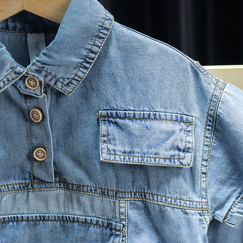 Летняя одежда, джинсовая юбка, детский комплект для раннего возраста, короткий рукав, коллекция 2021, в корейском стиле