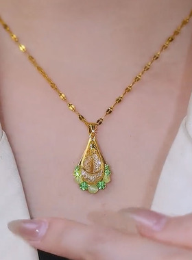 轻奢显白网状水滴项链