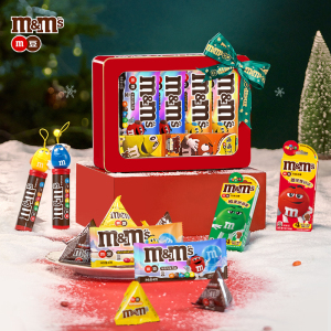 m豆牛奶巧克力圣诞透窗DIY礼盒458g