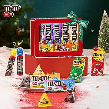 m豆牛奶巧克力圣诞透窗DIY礼盒458g[5元优惠券]-寻折猪