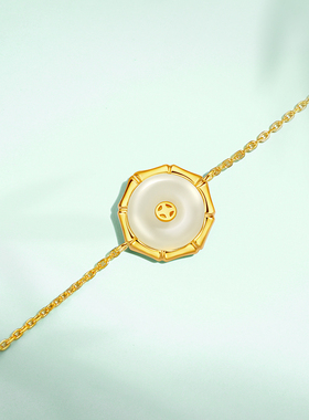 宫主女和田玉银手链生日礼物