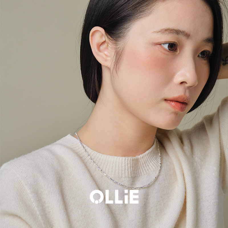 ollie是只猫｜碎银子素链925纯银碎银项链女小众设计颈链叠层项链