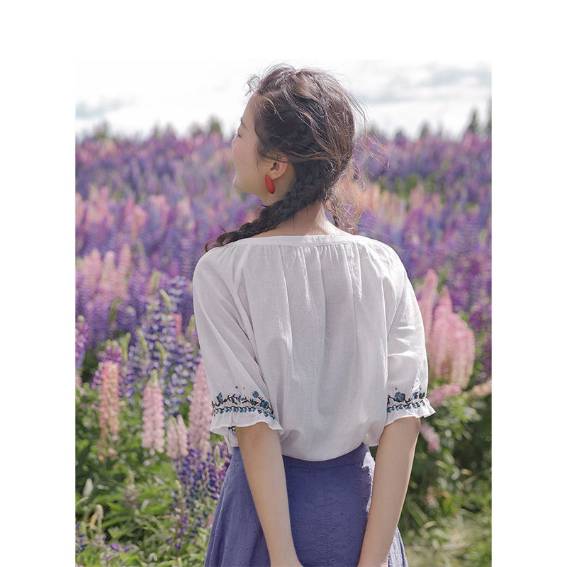 茵曼特价清仓女洋气全棉潮纯棉衬衫 茵曼田田极客衬衫