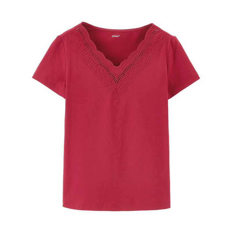 茵曼2022年夏季新款韩版纯欲风t恤 茵曼田田极客T恤