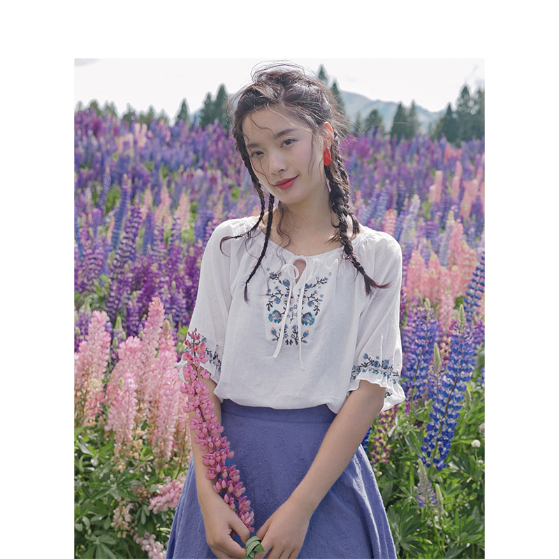 茵曼特价清仓女洋气全棉潮纯棉衬衫 茵曼田田极客衬衫