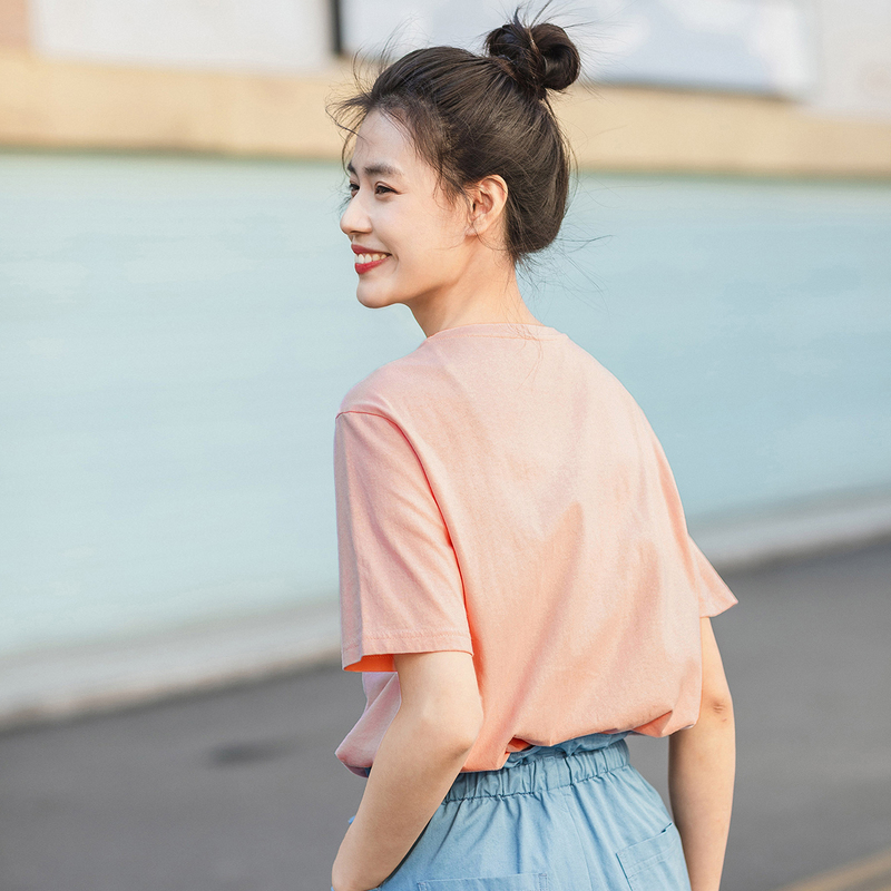 茵曼水果印花显瘦短袖女遮肉潮t恤 茵曼田田极客T恤