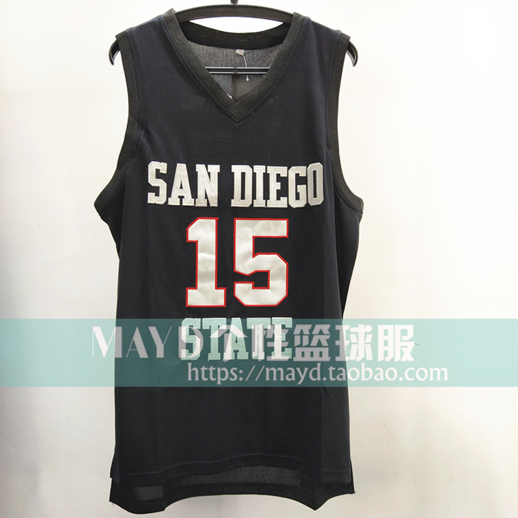 15号科怀伦纳德大学球衣美式复古刺绣篮球服运动背心男个性嘻哈 Mayd个性篮球服定制 淘优券
