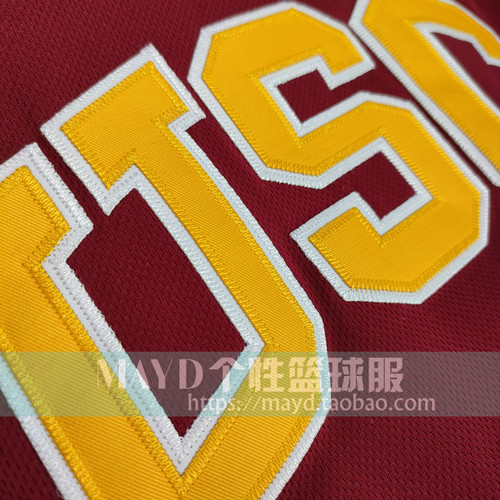 1号尼克杨球衣USC南加利福尼亚大学刺绣篮球服美式复古运动背心男 - 图1