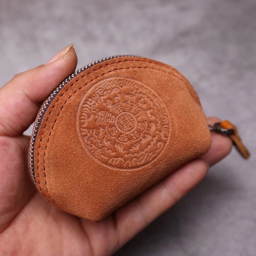 新款简约高档专用精品文玩核桃收纳包真牛皮袋手串包钥匙包多功能 - 图3