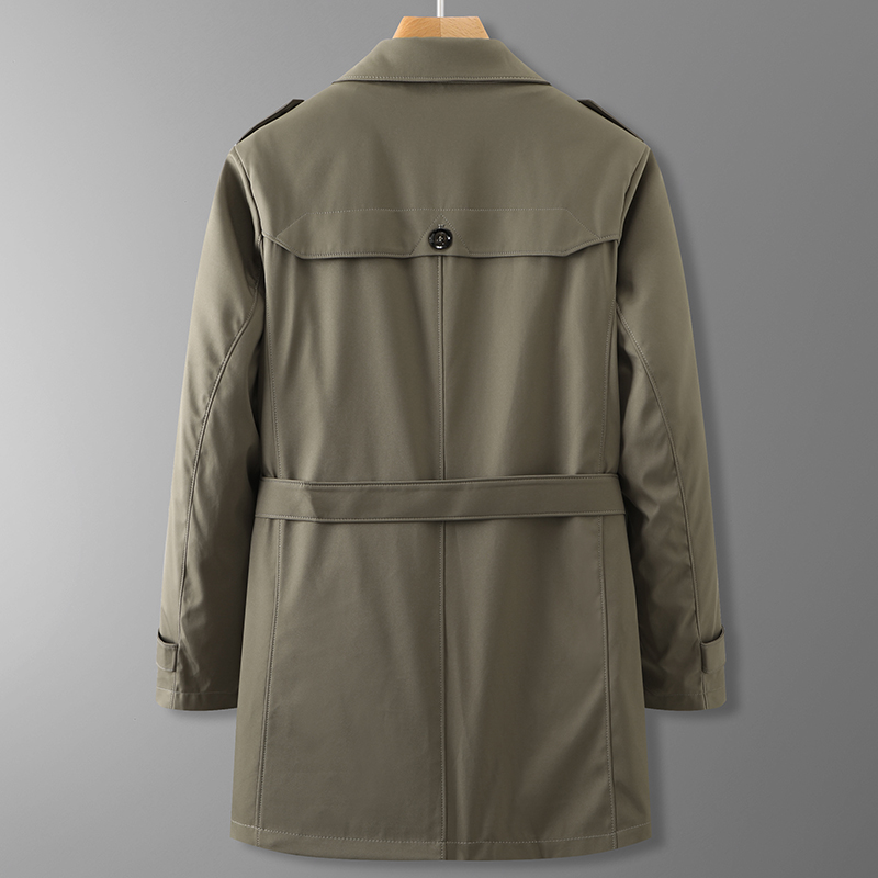 秋冬加大码男士中长款特大号宽松 宝盾狼风衣