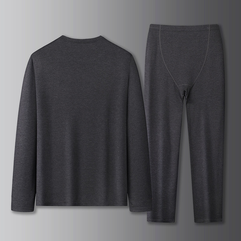 冬季男款加大码保暖内衣套装肥佬纯色长袖T恤衫恒温打底秋衣秋裤,淘宝优惠券,粉丝福利购,淘宝优惠卷