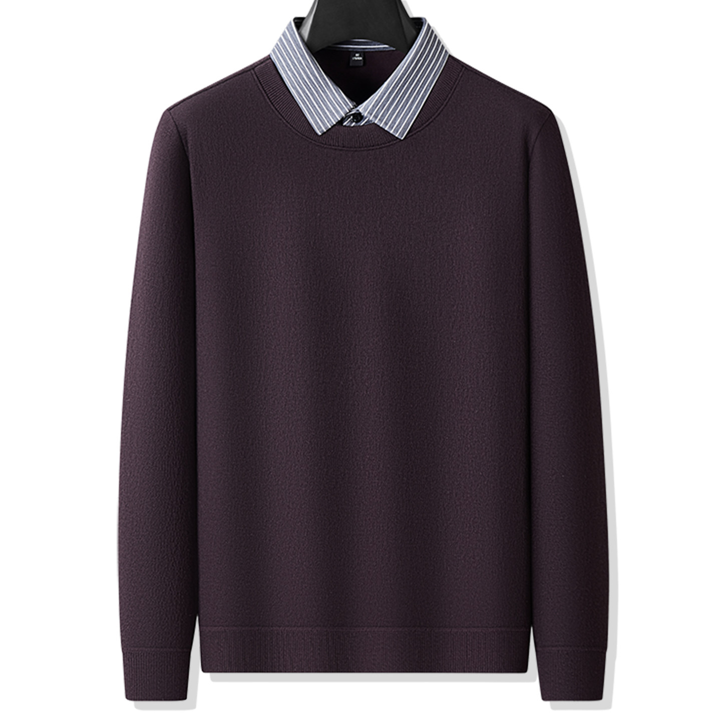 宝盾狼秋冬装加大码男士针织毛衫加厚加绒保暖假二件衬衫领毛线衣,淘宝优惠券,粉丝福利购,淘宝优惠卷