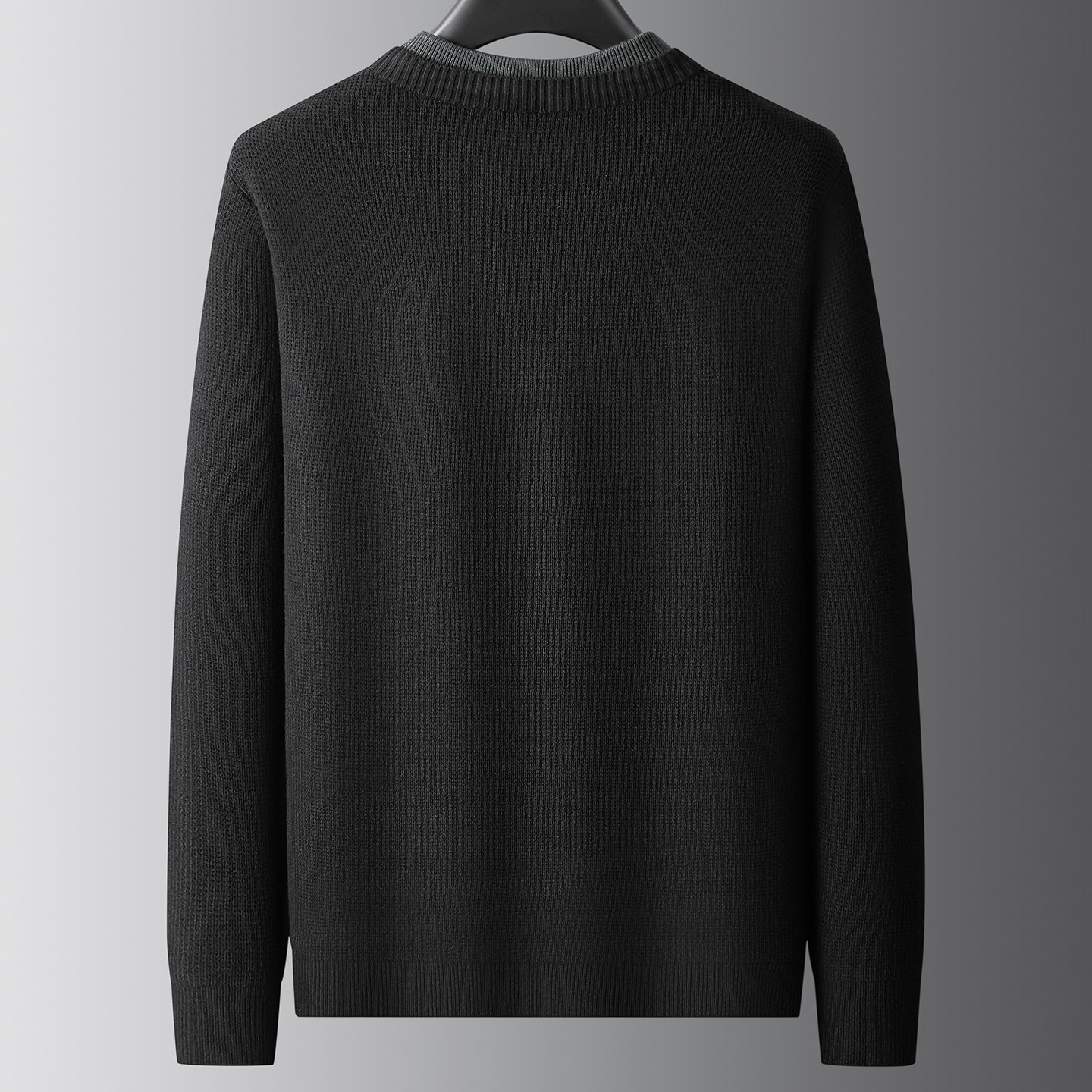 秋冬厚款假两件长袖针织衫男大码外穿上衣胖子休闲圆领保暖毛线衣,淘宝优惠券,粉丝福利购,淘宝优惠卷