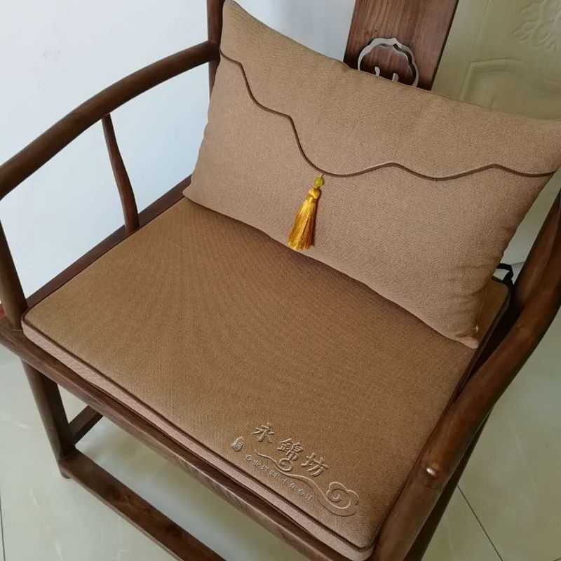新中式椅垫茶椅坐垫红木圈椅官帽椅餐椅白色沙发海绵棕垫家用订制-图2