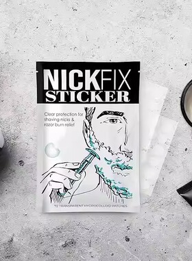 NICK FIX-男士剃须剃毛划伤止血贴剃须胡须护理止血笔替代品72贴
