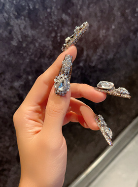 【蹦迪女王or夜店辣妹】超长38mm爆闪细狗长梯美甲