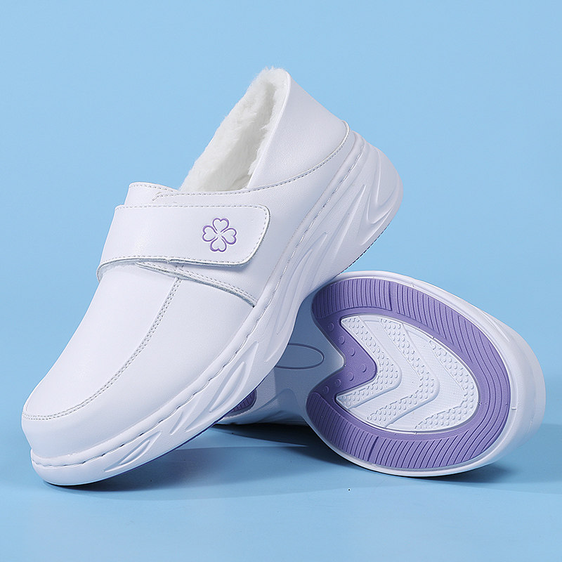 秋冬季护士鞋女软底不累脚平底防滑厚底百搭加绒加厚保暖工作棉鞋,淘宝优惠券,粉丝福利购,淘宝优惠卷