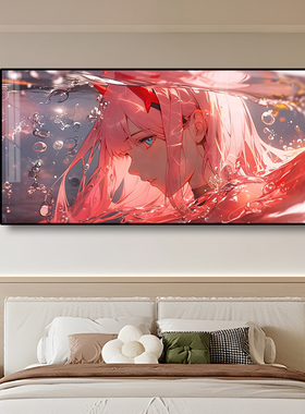 国家队02led灯装饰画二次元客厅背景墙发光挂画卧室床头壁画横版