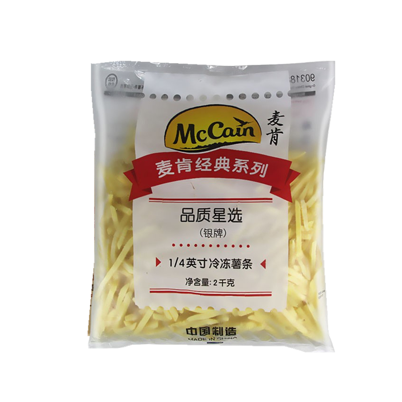 麦肯1/4冷冻细薯条银牌2kg直切冷冻薯条土豆条半成品西餐油炸小吃 - 图3