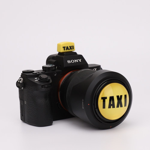 TAXI 相机卡通镜头盖热靴M50适用佳能200D小痰盂49MM52 58 40.5 - 图0