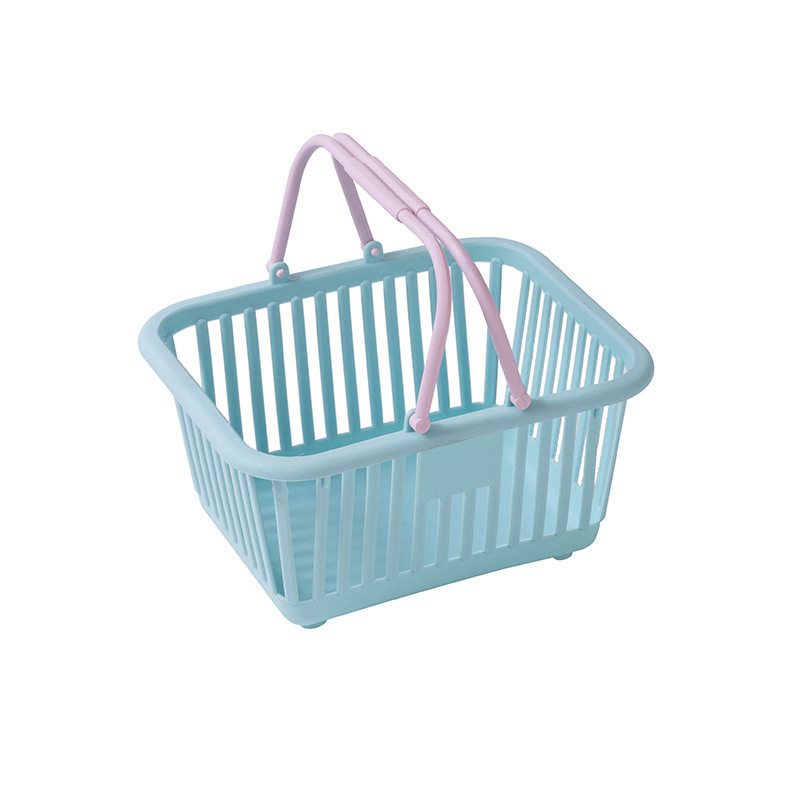 ins桌面收纳篮迷你超市购物篮可爱粉色蓝色摆件装饰拍照道具包邮,淘宝优惠券,粉丝福利购,淘宝优惠卷