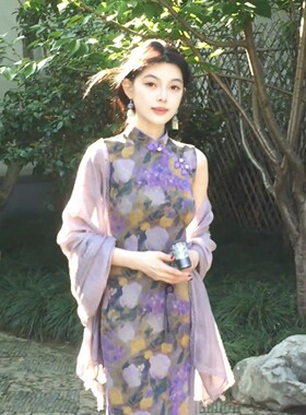 复古国风蕾丝花边棉麻防晒衣女夏季高级感配旗袍外搭薄款披肩外套