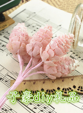 diy森系仿真手工多肉松果叶子