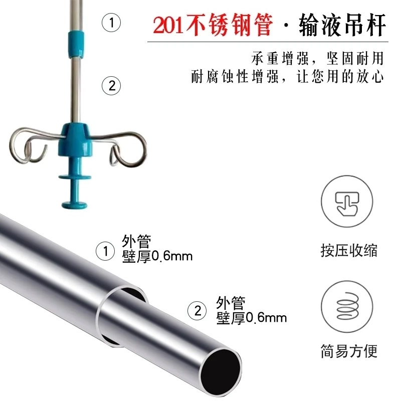 医院天轨输液架不锈钢吊杆诊所滑轨吊架宠物医院移动吊瓶点滴挂钩 - 图3