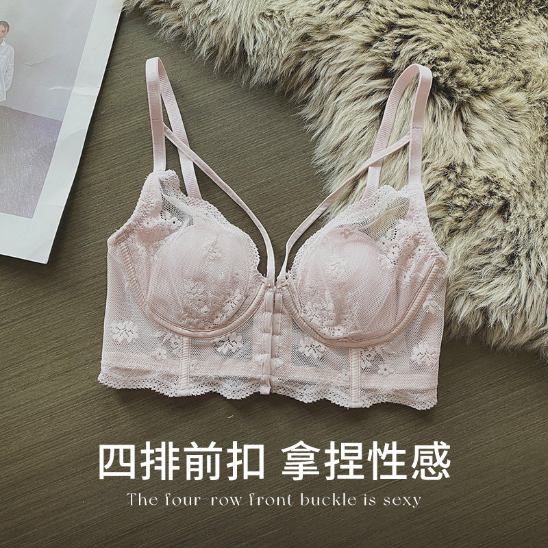 前扣夏季大胸显小兔耳朵杯性感内衣 丝之莎内衣文胸