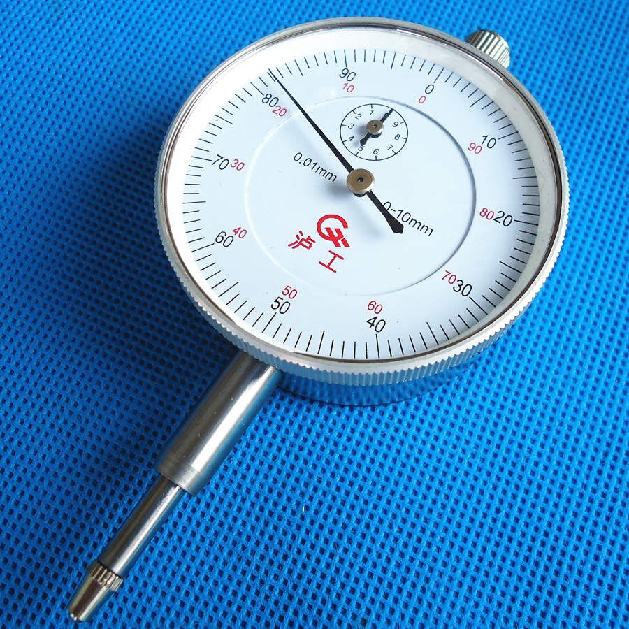 上海泸工百分表0-10mm 分度值0.01mm机械百分表 指示表