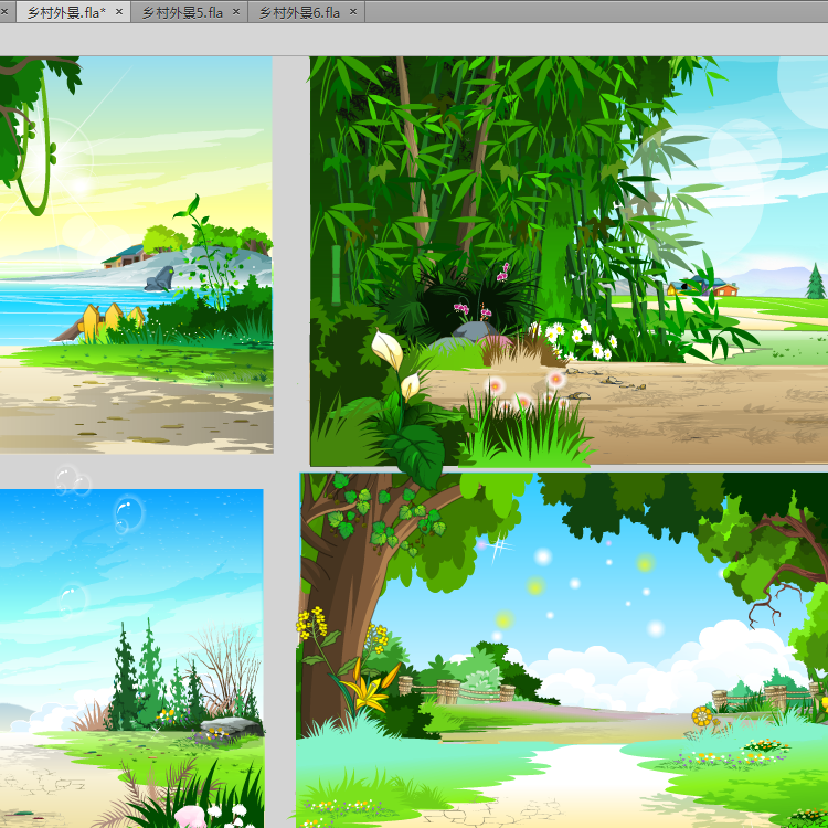 AN/Flash古代室内室外乡村建筑场景四季自然风景现代动画场景素材,淘宝优惠券,粉丝福利购,淘宝优惠卷