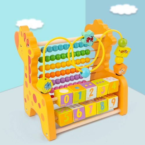 Детские универсальные бусы, конструктор, детская игрушка с бусинами для мальчиков и девочек Монтессори, 2 лет, раннее развитие