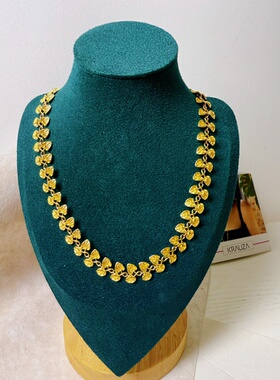 意大利进口 925银镀金项链  树叶拼接现金 轻奢款 高端定制 A455