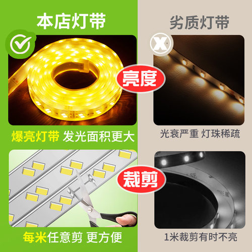 灯带led灯条家用超亮外墙商用220v高压工程室外户外防水线条灯带 - 图2