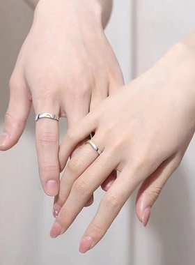 送男女朋友生日礼物惊喜军恋异地恋戒指情侣对戒小众设计礼物